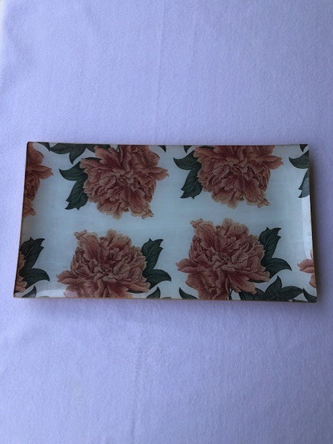 Bandeja rectangular peonia