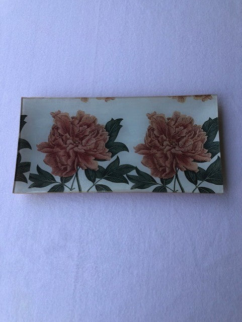 Bandeja rectangular peonia