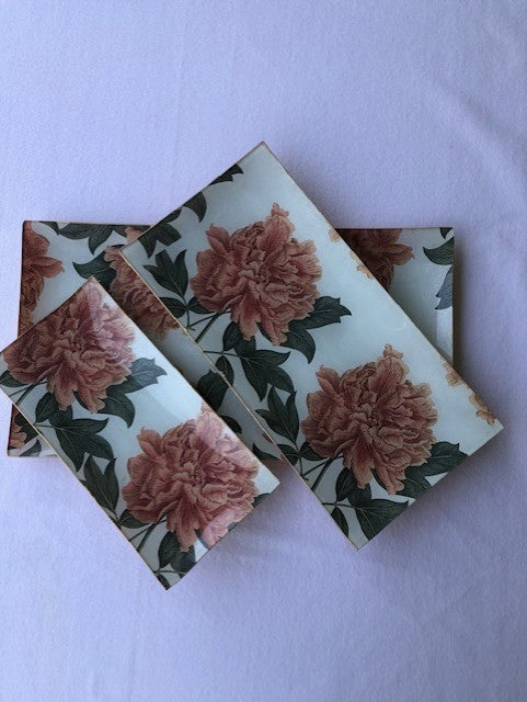 Bandeja rectangular peonia