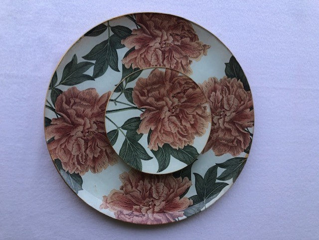 Plato redondo peonia