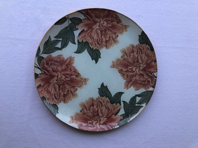 Plato redondo peonia